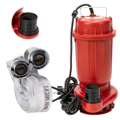 Pompa apă murdară COBI SMART - WQD - 10 cu flotor, 1.1KW, 10m3/h, 2 toli, submersibil + Furtun pompier 20m cu capete