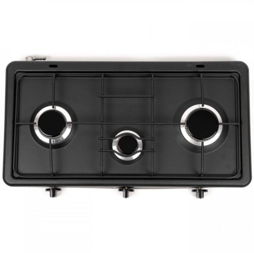 Pachet complet aragaz plita cu 3 ochiuri, 1.9 kW, 1.5 kW, 0.9 kW, alimentare la butelie, furtun gaz 2 m portocaliu, ceas butelie rusesc, 2 coliere - COBI SMART® - imagine 5