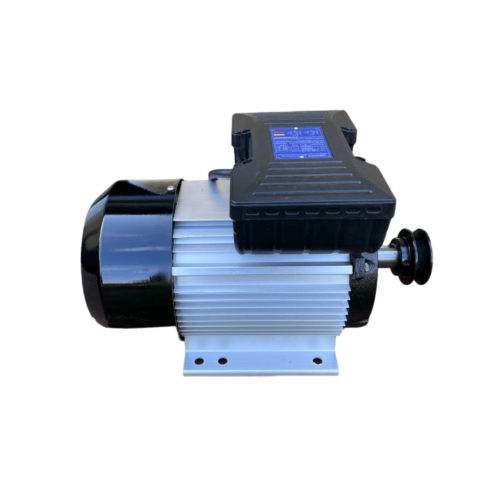 Motor electric monofazat RUSHAT, 5.5 kW, 3000 rpm, bobinaj cupru, carcasa aluminiu, 2 condensatori, fulie otel inclusa - COBI SMART® - imagine 3