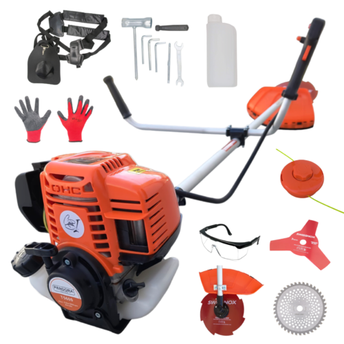 Motocoasa Pandora T5600, Motor 4 timpi, 7.5HP 62CC, 9000 rpm, 5.6 KW, kit de instalare si 8 accesorii incluse - COBI SMART®