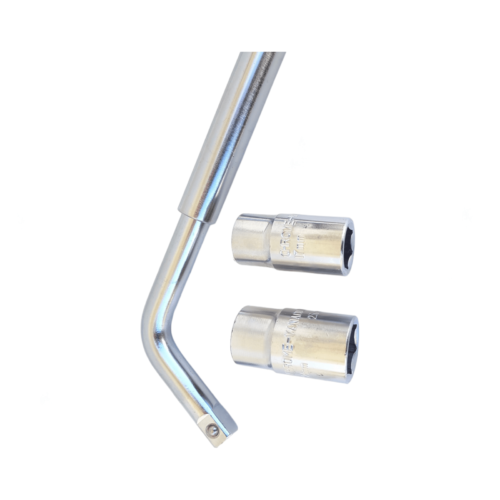 Cheie telescopica tip L roti, 17/19/21/23 mm, lungime max 52 cm, 4 capete incluse, maner cauciucat antialunecare - COBI SMART® - imagine 7