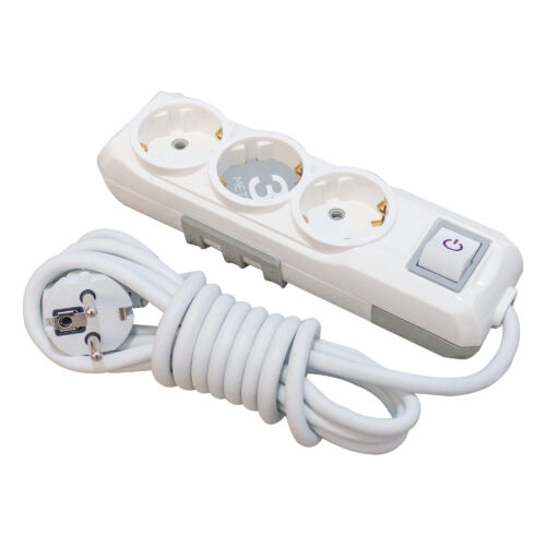 Cablu prelungitor 3 m, 3 prize, cu buton on/off - COBI SMART® - imagine 2
