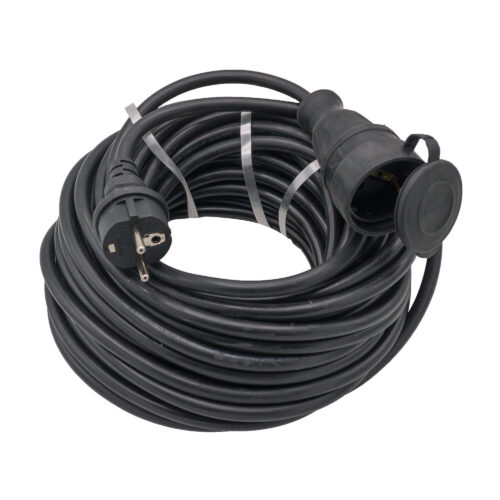 Cablu prelungitor 3x2.5 mm², 20 m, cu conductor cupru, stecher si cupla cu protectie - COBI SMART®