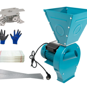 Moara electrica cereale 2 in 1, 4.5 kW, 3200 rpm, capacitate 300 kg/h, include 20 ciocanele, 4 site, 4 saci si manusi - COBI SMART®