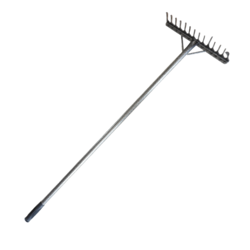 Grebla cu coada metalica, 14 dinti, 120 cm, protectie cauciuc - COBI SMART®