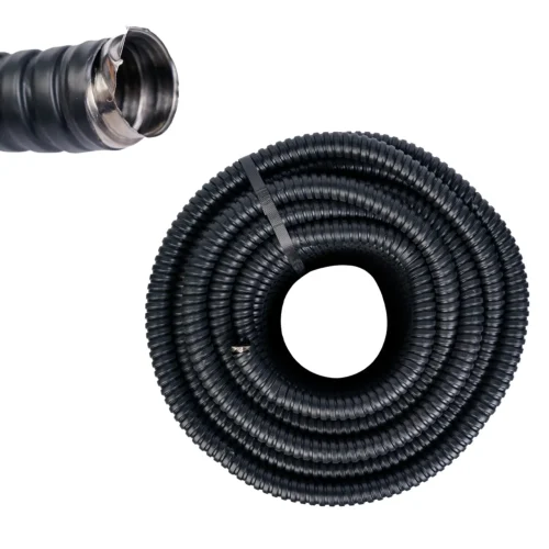Tub copex flexibil, diametru 26 mm, 25 m, metalic cu invelis PVC, negru - COBI SMART® - imagine 3