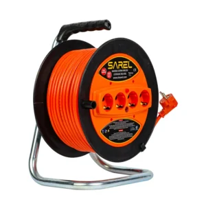 Prelungitor rola cu tambur COBI SMART®, 3x2.5 mm², 20 m, 4 prize, protectie la suprasarcina, maner transport ergonomic