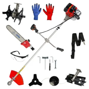 Pachet motocoasa pe benzina in 2 timpi BLACK & RED, putere 3.8 kW, 9000 rpm, 52 cm3, consum 0.6 litri/ora, include cap tip prasitoare, cultivator si drujba - COBI SMART®