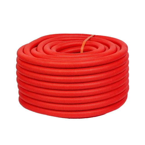 Tub copex flexibil, diametru 32 mm, 50 m, ignifug, portocaliu, cu fir de tragere, polietilena - COBI SMART® - imagine 2