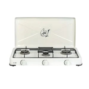 Aragaz 3 ochiuri, 2300 W putere mare, arzator mediu 1600 W, arzator mic 900 W, alimentare pe butelie, culoare alb - COBI SMART®