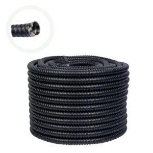 Tub copex flexibil, diametru 21 mm, 50 m, metalic cu invelis PVC, negru - COBI SMART®