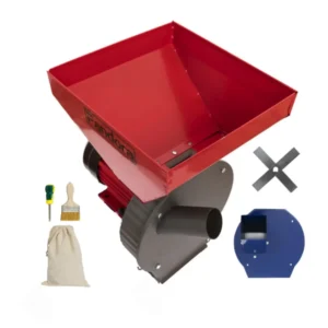 Set moara electrica cereale 3 in 1 PANDORA, cuva mare, 3.5 kW, 250 kg/ora, adaptor furaje, 100% cupru, 20 ciocanele, 4 site, 4 saci, perie, surubelnita, manusi - COBI SMART®