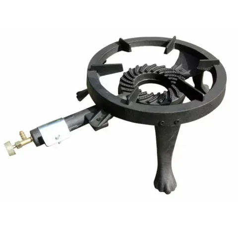 Pachet complet Arzator rotund, fonta, pentru exterior si interior, include arzator cu clapeta, parlitor, ceas butelie, colier furtun gaz, furtun gaz 2 m - COBI SMART® - imagine 2