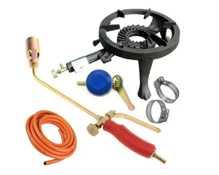 Pachet complet Arzator rotund, fonta, pentru exterior si interior, include arzator cu clapeta, parlitor, ceas butelie, colier furtun gaz, furtun gaz 2 m - COBI SMART® Pachet complet Arzator rotund, fonta, pentru exterior si interior, include arzator cu clapeta, parlitor, ceas butelie, colier furtun gaz, furtun gaz 2 m - COBI SMART®