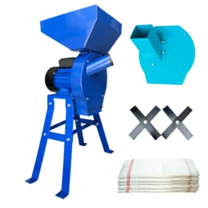 Set moara electrica cereale 3 in 1, 3.9 kW, 3200 rpm, 300 kg/h, include suport universal, adaptor furaje - COBI SMART®