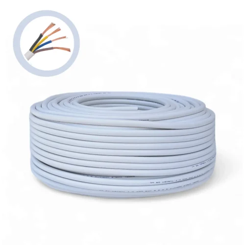 Cablu electric Premium 4x4 mm², 80 m, alb, MYYM - CCA / H05VV-F, tensiune 300/500V - COBI SMART® - Stoc limitat - imagine 6