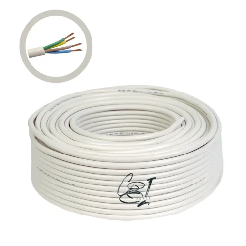 Cablu electric Premium 4x2.5 mm², 100 m, alb, MYYM / H05VV-F - COBI SMART®