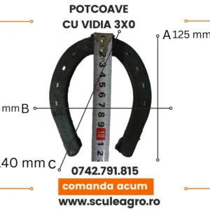 Potcoave fabrica 3x0, otel forjat, forma standard, set 1 bucata - COBI SMART®