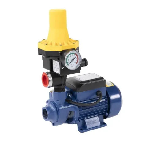 Kit pompa apa de suprafata QB60, 370W, 40 L/min, refulare 20 m, corp fonta, bobinaj 100% cupru, include presostat Zenith inclus - COBI SMART®