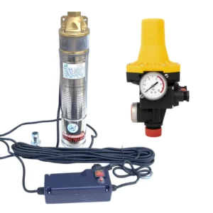 Set pompa apa submersibila 4SKM/100 0.75 kW 60 m inaltime refulare 30 m adancime aspiratie 3000 l/h refulare 1", bobinaj cupru, include prescontrol automat - COBI SMART®