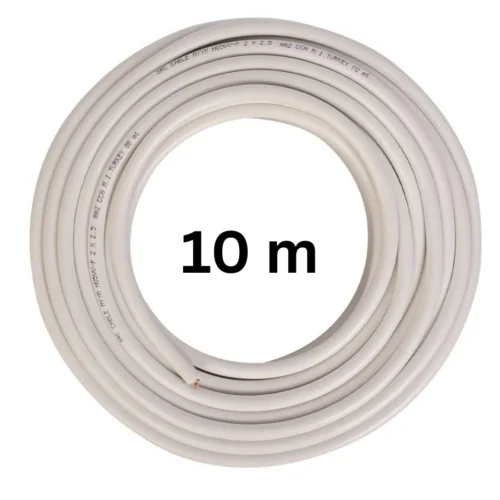 Cablu electric 5x4 mm², 10 m, alb, MYYM / H05VV-F - COBI SMART® - Stoc limitat
