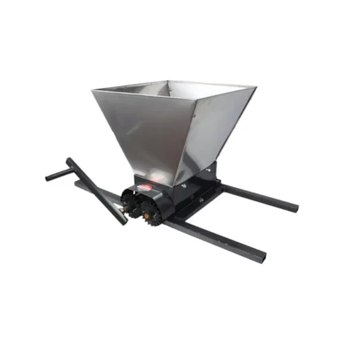Zdrobitor de struguri manual inox EUR-HGP-50S, 300-500 Kg/h, cuva 35L, tamburi polietilena - COBI SMART® - imagine 2