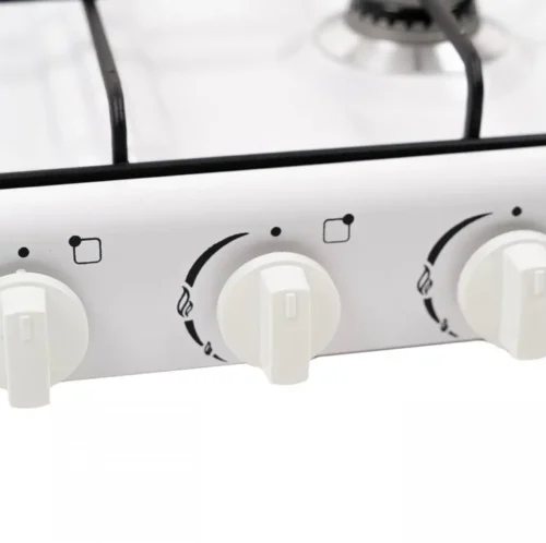 Pachet complet aragaz alb plita cu 4 ochiuri, 4.1 kW, alimentare la butelie, furtun gaz 2 m portocaliu, ceas albastru butelie rusesc, 2 coliere - COBI SMART® - imagine 4