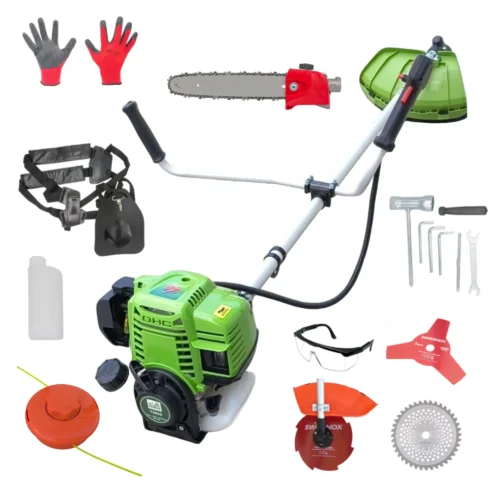 Pachet motocoasa Fermax T5600, Motor 4 timpi, 7,5HP 62CC, 9000rpm, 5.6 kW, Kit de instalare si 8 accesorii, include cap tip drujba - COBI SMART®
