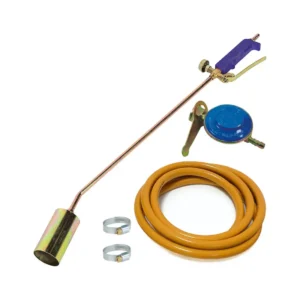 Pachet complet arzator gaz cu clapeta, 64 cm, furtun gaz 2 m portocaliu, ceas butelie, 2 coliere - COBI SMART®