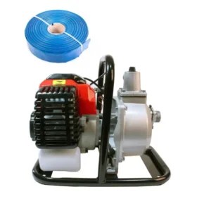 Pachet motopompa de apa 1 tol, 2 timpi, 8 m³/h, 2 CP, include furtun pompier PVC 2 toli 50 m - COBI SMART®