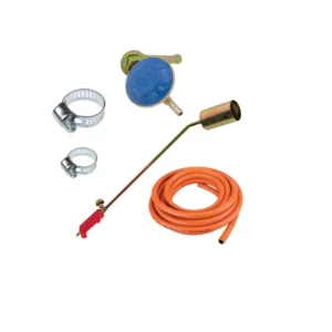 Pachet complet arzator gaz fara clapeta, 64 cm, furtun gaz 2 m portocaliu, ceas butelie, 2 coliere - COBI SMART®