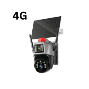 Camera de supraveghere solara, 2K Ultra HD ZY-TS30-Z10X-4G, 4G, Viziune Nocturna Color, Detecție Mișcare, Audio, Avertizare Luminoasă - COBI SMART®