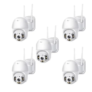 Set 5 camere de supraveghere Wi-Fi IP JT-8160, rotatie 355°, Full HD 2MP - COBI SMART®