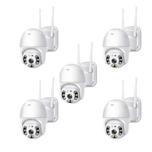Set 5 camere de supraveghere Wi-Fi IP JT-8160, rotatie 355°, Full HD 2MP - COBI SMART®