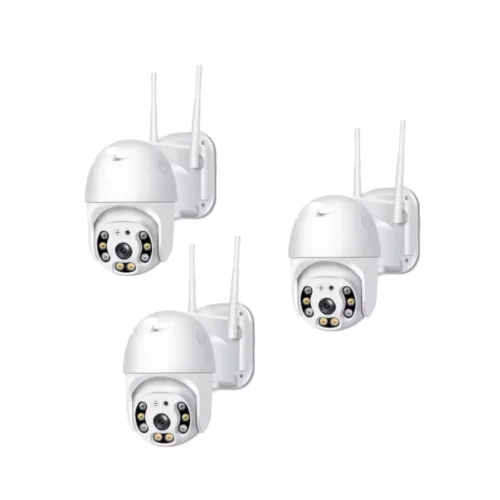 Set 3 camere de supraveghere Wi-Fi IP JT-8160, rotatie 355°, Full HD 2MP - COBI SMART®