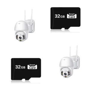 Set 2 camere de supraveghere JT-8160, Wi-Fi IP, rotatie 355°, Full HD 2MP, include 2 carduri de memorie 32 GB - COBI SMART®