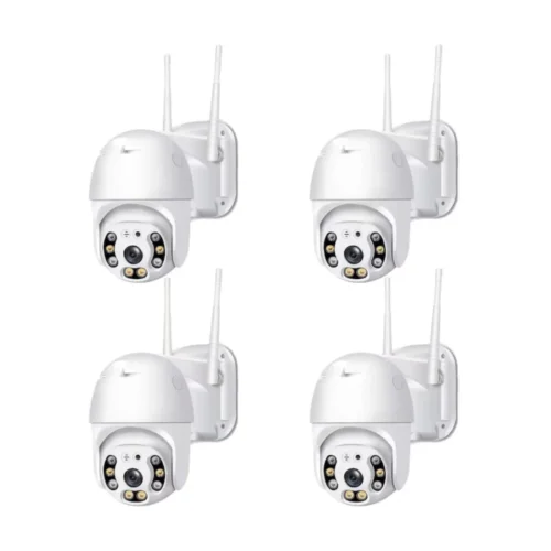 Set 4 camere de supraveghere Wi-Fi IP JT-8160, rotatie 355°, Full HD 2MP - COBI SMART®
