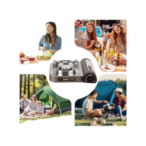 Aragaz camping cu un ochi, 2300 W, consum 150 g/h, aprindere piezoelectrica, 30x24x8 cm - COBI SMART® - imagine 6