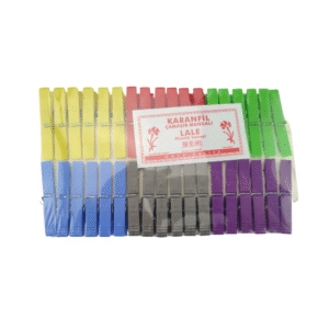 Set 144 carlige pentru uscat haine, 8x2 cm, plastic colorat - COBI SMART®