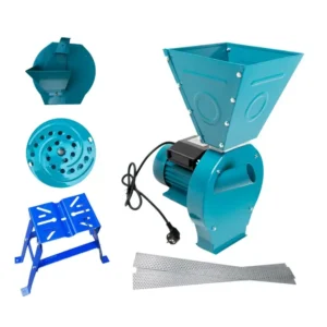 Set moara electrica cereale 3 in 1, 4.5 kW, 3200 rpm, 300 kg/h, adaptor fructe si legume, suport universal, 20 ciocanele, 4 site, 4 saci, manusi - COBI SMART®