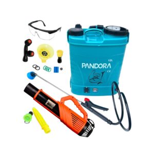 Pachet pompa de stropit electrica Pandora, 12 L, acumulator, regulator presiune, include atomizor electric 80 W - COBI SMART®