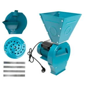 Set moara electrica cereale 3 in 1, 4.5 kW, 3200 rpm, 300 kg/h, adaptor fructe si legume, 20 ciocanele, 4 site, 4 saci, manusi - COBI SMART®