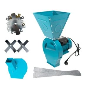 Set moara electrica cereale 3 in 1, 4.5 kW, 3200 rpm, 300 kg/h, adaptor furaje, 20 ciocanele, 4 site, 4 saci, manusi - COBI SMART®