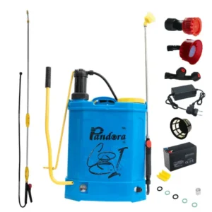 Pachet pompa de stropit electrica si manuala 2 in 1 Pandora 16 L, 5.5 Bar, regulator presiune, include tija extensibila din inox, 3 m - COBI SMART®