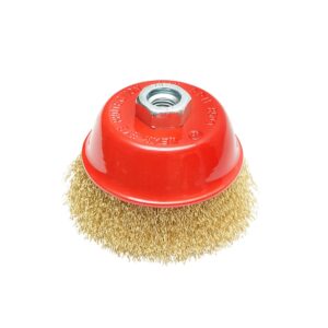 Perie pentru polizor unghiular, 100 mm, M14, tip cupa, sarma din otel - COBI SMART®