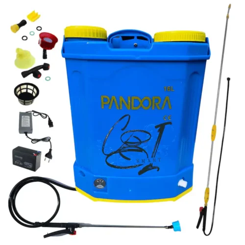 Pachet pompa de stropit electrica Pandora, 16 L, acumulator, regulator presiune, include tija extensibila din inox, 3 m - COBI SMART®