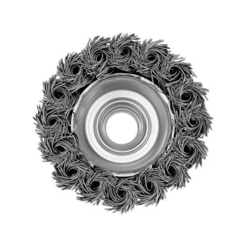 Perie pentru polizor unghiular, 65 mm, M14, tip cupa, sarma rasucita din otel - COBI SMART® - imagine 2