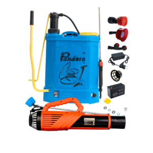 Pachet pompa de stropit electrica si manuala 2 in 1 Pandora 16 L, 5.5 Bar, regulator presiune, include atomizor electric 80 W - COBI SMART®