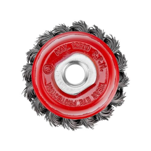 Perie pentru polizor unghiular, 65 mm, M14, tip cupa, sarma rasucita din otel - COBI SMART® - imagine 3