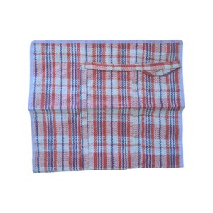 Sacosa din rafie cu fermoar, 40x45 cm, rosie